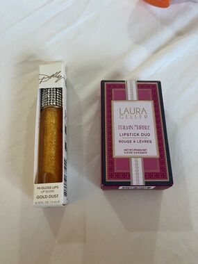 Lip Bundle: Laura Geller Italian Marble Lipstick Duo and Dolly Gold Lip Gloss
